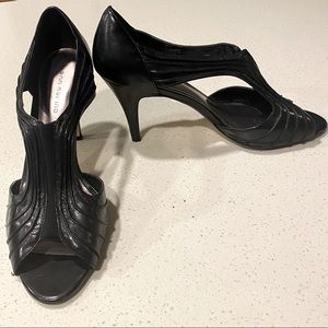 Ann Marino Black Leather Heels